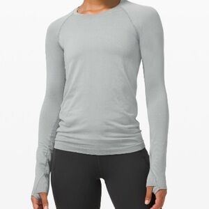 Lululemon Rhino Grey/Vapor Swiftly Tech Long Sleeve Shirt 2.0 - Size 20